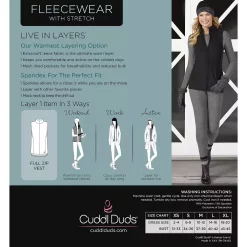 Women's Cuddl Duds® Fleecewear with Stretch Full Zippered Vest -Cuddl Duds Clothing Sales 5668404 ALT99