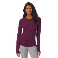 Women's Cuddl Duds® Soft Knit Long Sleeve Crewneck Top 15 Women's Cuddl Duds® Soft Knit Long Sleeve Crewneck Top -Cuddl Duds Clothing Sales 5668718 Marled Grape