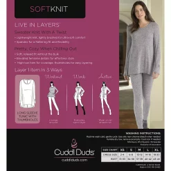Women's Cuddl Duds® Soft Knit Long Sleeve Tunic Top 9 Women's Cuddl Duds® Soft Knit Long Sleeve Tunic Top -Cuddl Duds Clothing Sales 5668727 ALT99