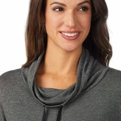 Women's Cuddl Duds® Ultra Cozy Long Sleeve Cowlneck Tunic Top -Cuddl Duds Clothing Sales 5669135 ALT2