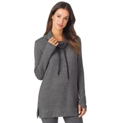 Women's Cuddl Duds® Ultra Cozy Long Sleeve Cowlneck Tunic Top -Cuddl Duds Clothing Sales 5669135 Charcoal Heather