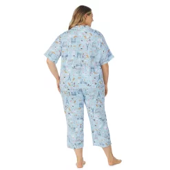 Plus Size Cuddl Duds® Cozy Short Sleeve Pajama Shirt & Wide Leg Cropped Pajama Pants Sleep Set 14 Plus Size Cuddl Duds® Cozy Short Sleeve Pajama Shirt & Wide Leg Cropped Pajama Pants Sleep Set -Cuddl Duds Clothing Sales 5669596 ALT