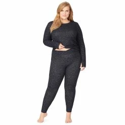 Plus Size Cuddl Duds® Soft Knit Leggings -Cuddl Duds Clothing Sales 5670479 ALT4