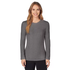 Women's Cuddl Duds® Fleecewear with Stretch Long Sleeve Crewneck Top 19 Women's Cuddl Duds® Fleecewear with Stretch Long Sleeve Crewneck Top -Cuddl Duds Clothing Sales 5670493 Charcoal Heather