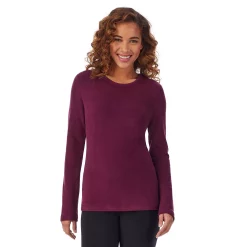 Women's Cuddl Duds® Fleecewear with Stretch Long Sleeve Crewneck Top 15 Women's Cuddl Duds® Fleecewear with Stretch Long Sleeve Crewneck Top -Cuddl Duds Clothing Sales 5670493 Grape