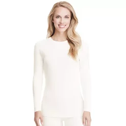 Women's Cuddl Duds® Softwear with Stretch Long Sleeve Crewneck Top -Cuddl Duds Clothing Sales 5671441 Ivory