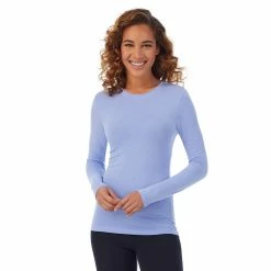 Women's Cuddl Duds® Softwear with Stretch Long Sleeve Crewneck Top -Cuddl Duds Clothing Sales 5671441 Peri