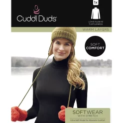 Women's Cuddl Duds® Softwear With Stretch Long Sleeve Turtleneck -Cuddl Duds Clothing Sales 5671465 ALT98