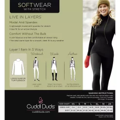 Women's Cuddl Duds® Softwear With Stretch Long Sleeve Turtleneck -Cuddl Duds Clothing Sales 5671465 ALT99