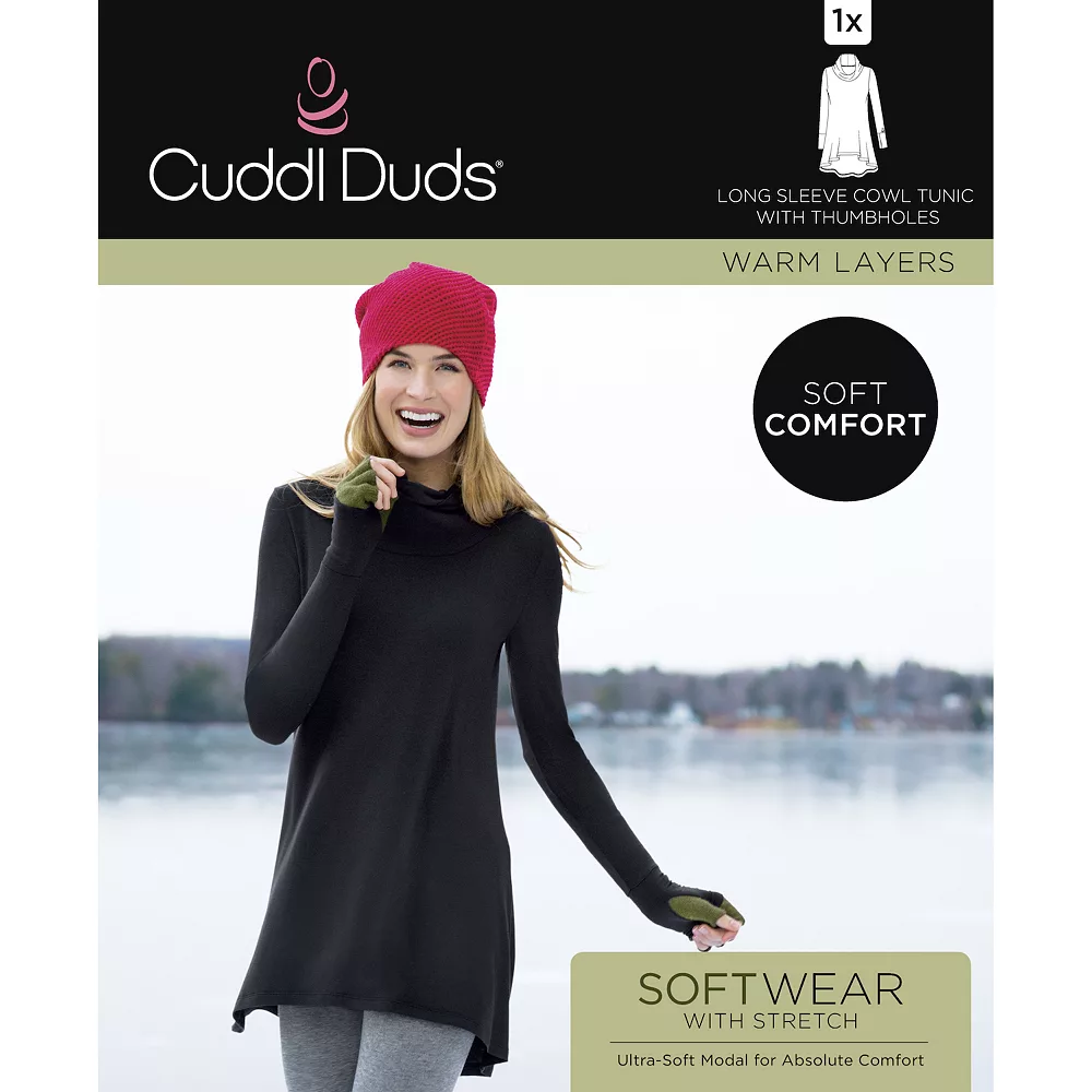 Women's Cuddl Duds® Softwear with Stretch Long Sleeve Cowlneck Tunic Top 8 Women's Cuddl Duds® Softwear with Stretch Long Sleeve Cowlneck Tunic Top - Image 8