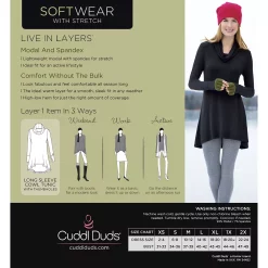 Women's Cuddl Duds® Softwear with Stretch Long Sleeve Cowlneck Tunic Top 17 Women's Cuddl Duds® Softwear with Stretch Long Sleeve Cowlneck Tunic Top -Cuddl Duds Clothing Sales 5671466 ALT99