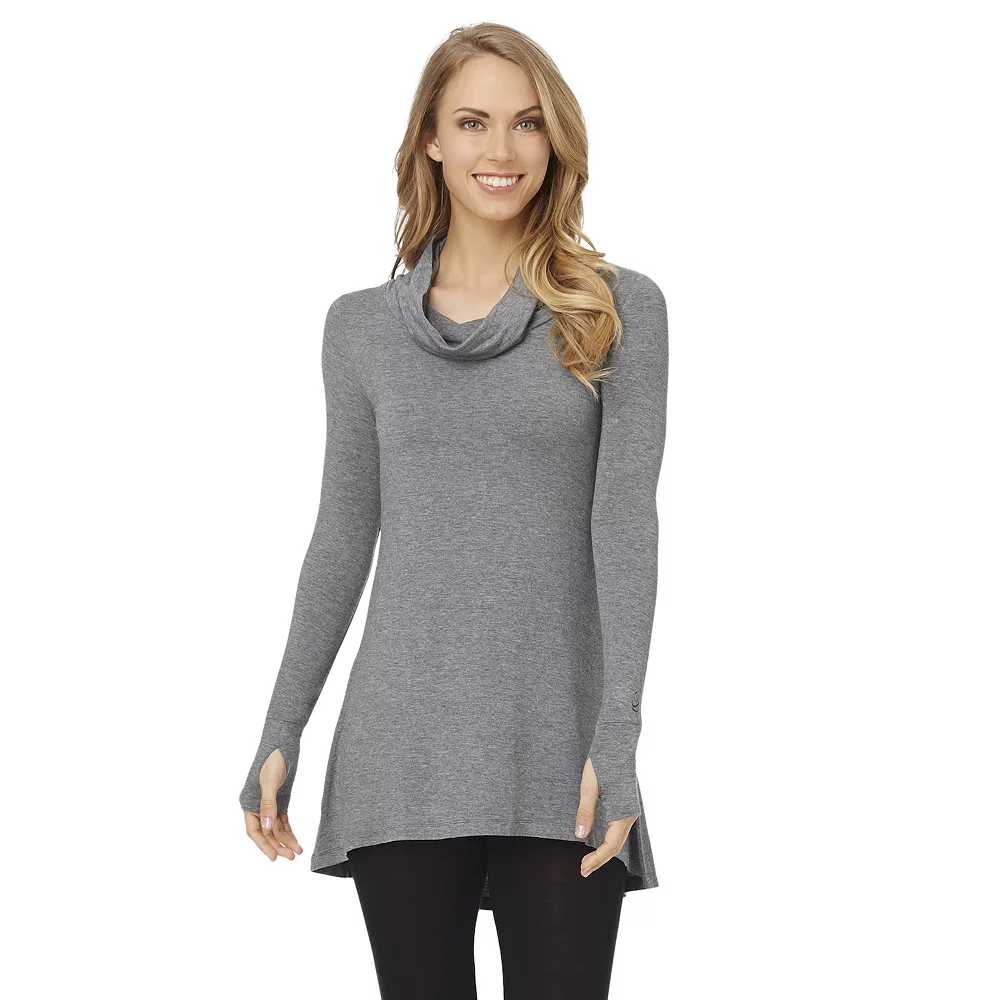 Women's Cuddl Duds® Softwear with Stretch Long Sleeve Cowlneck Tunic Top 2 Women's Cuddl Duds® Softwear with Stretch Long Sleeve Cowlneck Tunic Top - Image 2