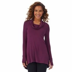 Women's Cuddl Duds® Softwear with Stretch Long Sleeve Cowlneck Tunic Top 13 Women's Cuddl Duds® Softwear with Stretch Long Sleeve Cowlneck Tunic Top -Cuddl Duds Clothing Sales 5671466 Grape