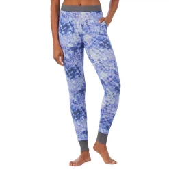 Women's Cuddl Duds® Stretch Thermal Leggings -Cuddl Duds Clothing Sales 5673067 Blue Tie Dye