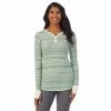 Women's Cuddl Duds® Long Sleeve Split V-Neck Stretch Thermal Top