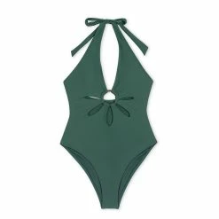 Women's CUPSHE Halter V-Neck Cutout One-Piece Swimsuit -Cuddl Duds Clothing Sales 5719799 ALT2