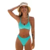 Women's CUPSHE Textured Tie-Back Halter Bikini Top