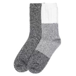 Women's Cuddl Duds 2 Pair Pack Colorblock Cable Rib Crew Socks 9 Women's Cuddl Duds 2 Pair Pack Colorblock Cable Rib Crew Socks -Cuddl Duds Clothing Sales 5723241 ALT