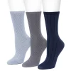 Women's Cuddl Duds® 3 Pack Textured Crew Socks