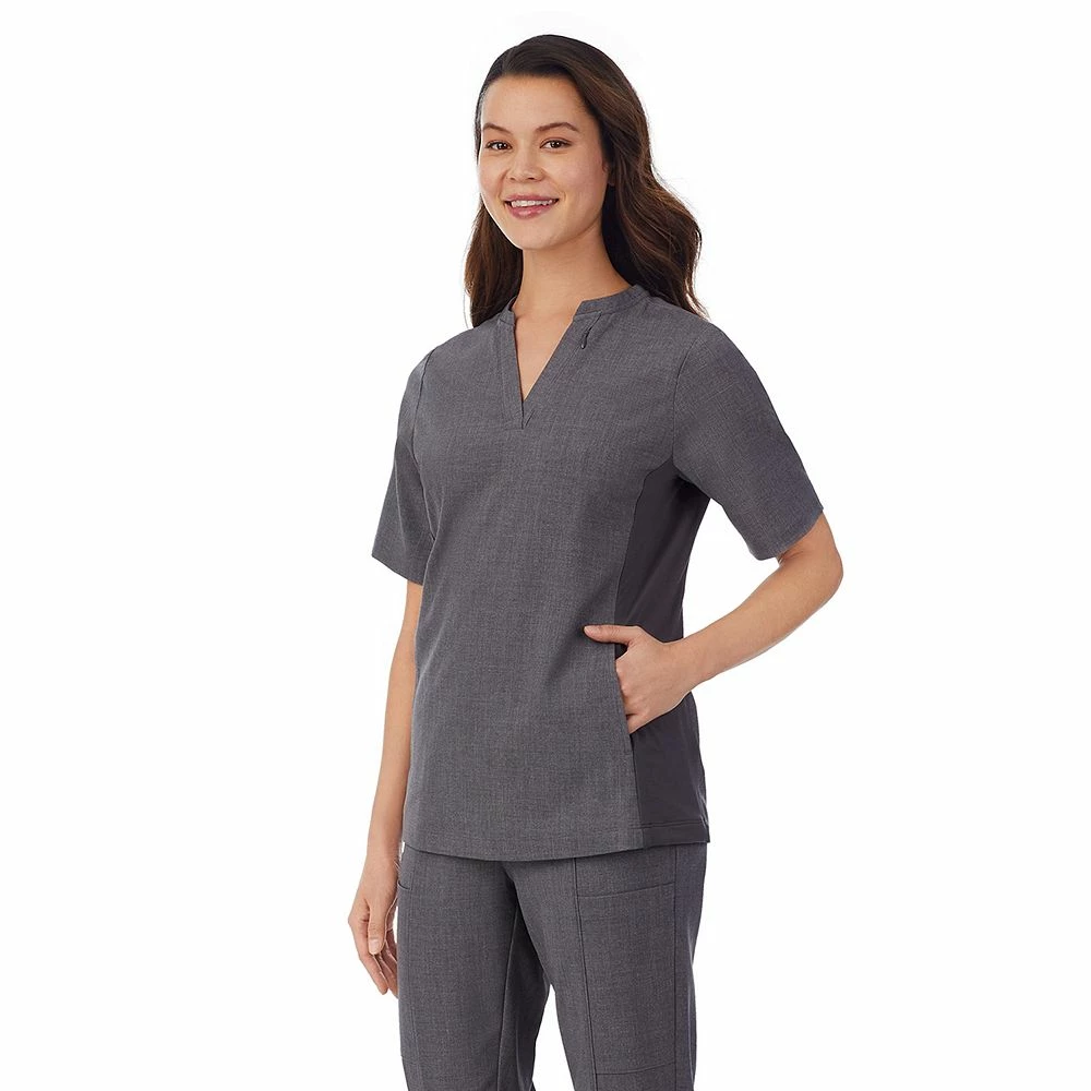 Women's Cuddl Duds® Scrubs 4-Pocket Split Neck Top 5 Women's Cuddl Duds® Scrubs 4-Pocket Split Neck Top - Image 5