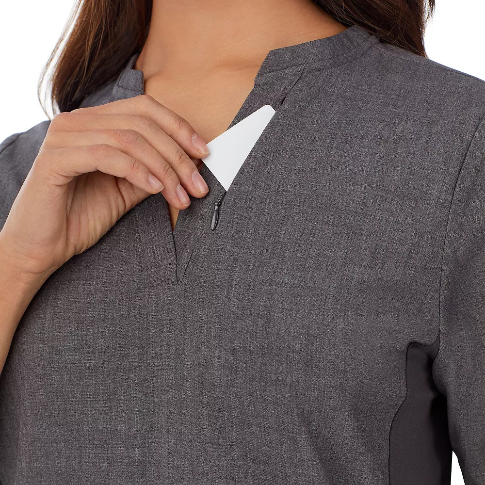 Women's Cuddl Duds® Scrubs 4-Pocket Split Neck Top 7 Women's Cuddl Duds® Scrubs 4-Pocket Split Neck Top - Image 7