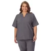Plus Size Cuddl Duds® Scrubs 4-Pocket Split Neck Top