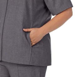 Plus Size Cuddl Duds® Scrubs 5-Pocket Lined Vest -Cuddl Duds Clothing Sales 5737163 ALT2