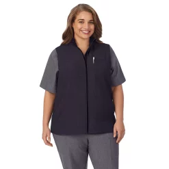 Plus Size Cuddl DudsĀ® Scrubs 5-Pocket Lined Vest