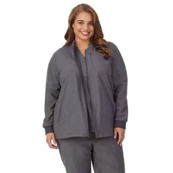 Plus Size Cuddl Duds® Scrubs 5-Pocket Lined Jacket 11 Plus Size Cuddl Duds® Scrubs 5-Pocket Lined Jacket -Cuddl Duds Clothing Sales 5737166 ALT2