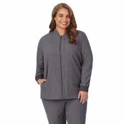 Plus Size Cuddl Duds® Scrubs 5-Pocket Lined Jacket 13 Plus Size Cuddl Duds® Scrubs 5-Pocket Lined Jacket -Cuddl Duds Clothing Sales 5737166 ALT4
