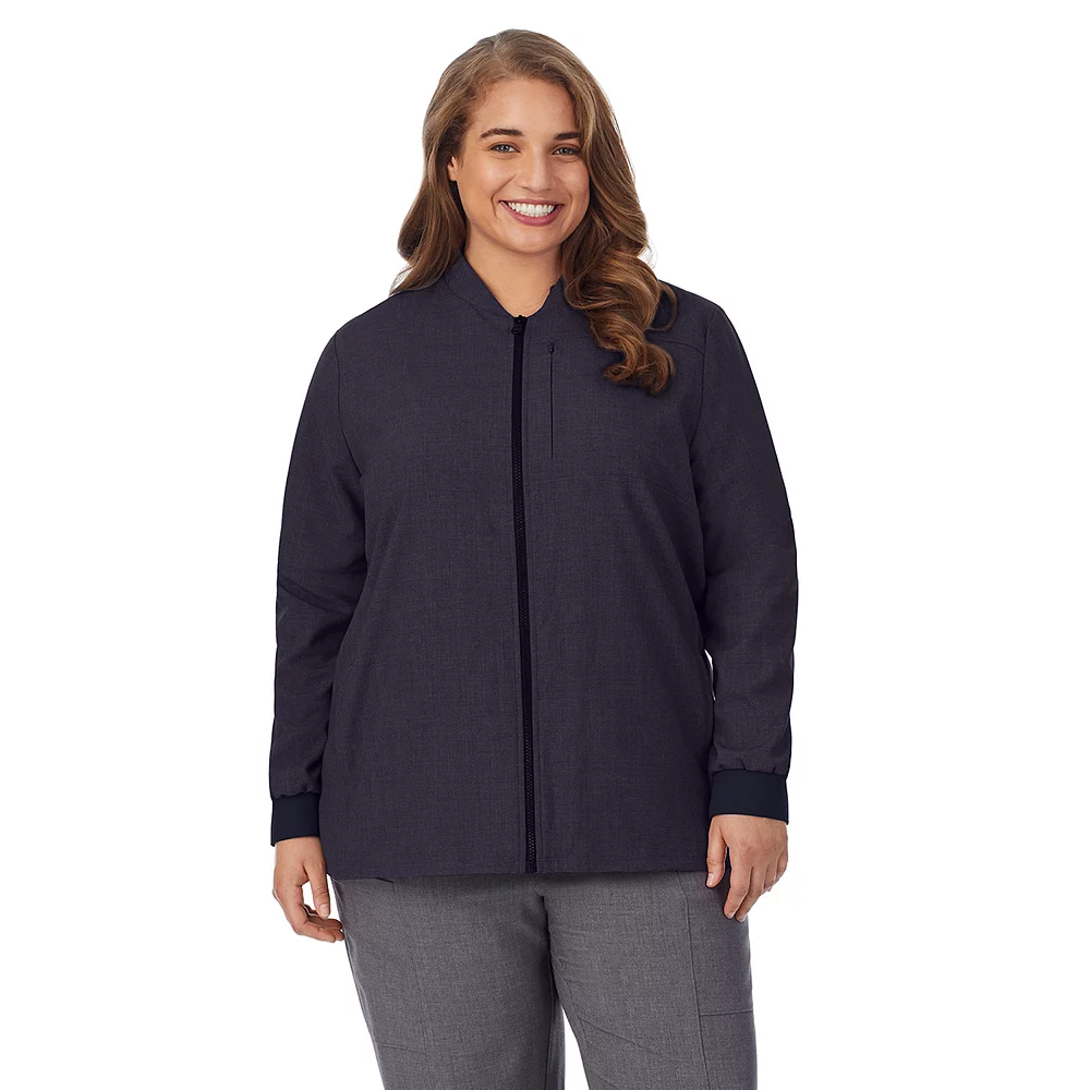Plus Size Cuddl Duds® Scrubs 5-Pocket Lined Jacket 2 Plus Size Cuddl Duds® Scrubs 5-Pocket Lined Jacket - Image 2