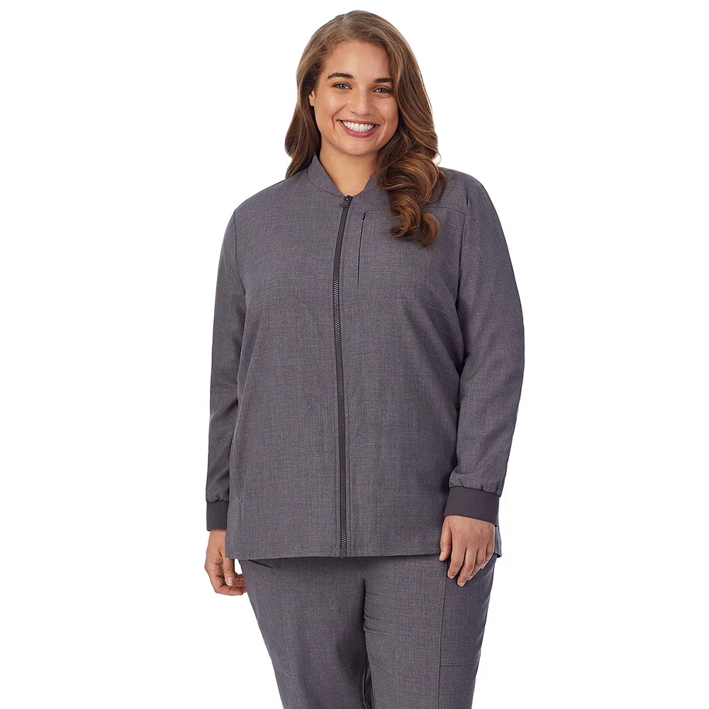 Plus Size Cuddl Duds® Scrubs 5-Pocket Lined Jacket 3 Plus Size Cuddl Duds® Scrubs 5-Pocket Lined Jacket - Image 3