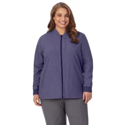 Plus Size Cuddl DudsĀ® Scrubs 5-Pocket Lined Jacket