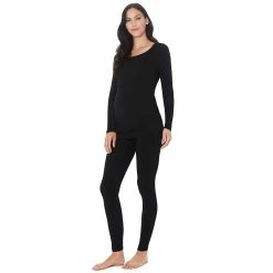 Maternity Cuddl Duds® Softwear with Stretch Ballet Neck Top -Cuddl Duds Clothing Sales 5764832 ALT2