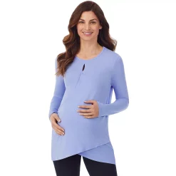 Maternity Cuddl Duds® Softwear with Stretch Wrap Front Top 12 Maternity Cuddl Duds® Softwear with Stretch Wrap Front Top -Cuddl Duds Clothing Sales 5764834 Periwinkle