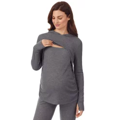 Maternity Cuddl Duds® Stretch Thermal Long Sleeve Hoodie 9 Maternity Cuddl Duds® Stretch Thermal Long Sleeve Hoodie -Cuddl Duds Clothing Sales 5764838 ALT3