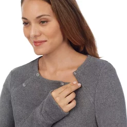 Maternity Cuddl Duds® Fleecewear with Stretch Snap Front Crewneck Top 9 Maternity Cuddl Duds® Fleecewear with Stretch Snap Front Crewneck Top -Cuddl Duds Clothing Sales 5764840 ALT4