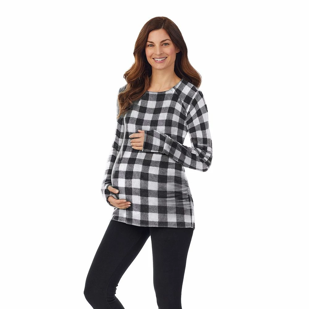 Maternity Cuddl Duds® Fleecewear with Stretch Snap Front Crewneck Top 1 Maternity Cuddl Duds® Fleecewear with Stretch Snap Front Crewneck Top