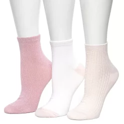 Women's Cuddl Duds® Everyday 3-Pack Ankle Socks