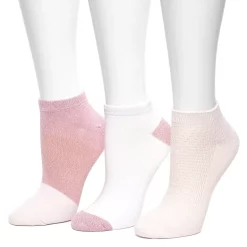 Women's Cuddl Duds® 3 Pair Diagonal Rib Mosaic Stitch Low Cut Socks -Cuddl Duds Clothing Sales 5831667 Pearl
