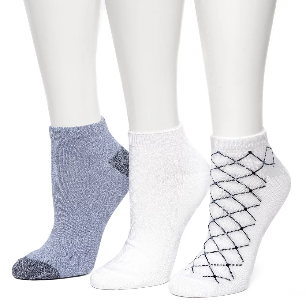 Women's Cuddl Duds® 3 Pair Looking Glass Low Cut Socks 1 Women's Cuddl Duds® 3 Pair Looking Glass Low Cut Socks