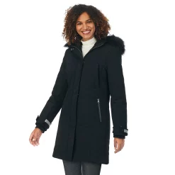 Women's Cuddl Duds Faux-Fur Hood Parka Coat