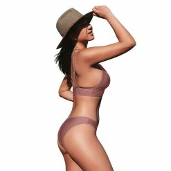 Women's CUPSHE Mauve Triangle Top & Bottoms Bikini Set -Cuddl Duds Clothing Sales 6175579 ALT2