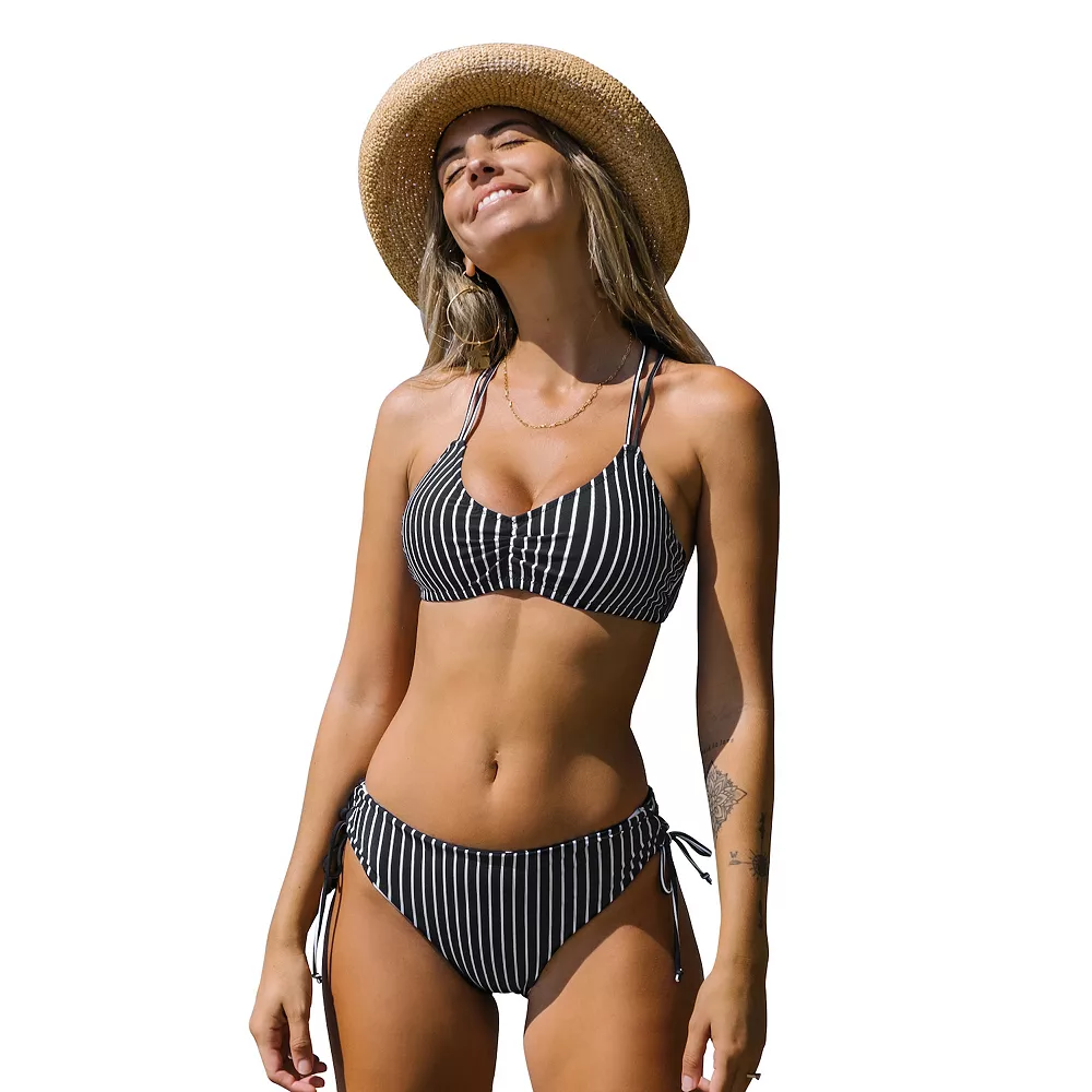 Women's CUPSHE Strappy Top & Reversible Bottoms Bikini Set 1 Women's CUPSHE Strappy Top & Reversible Bottoms Bikini Set