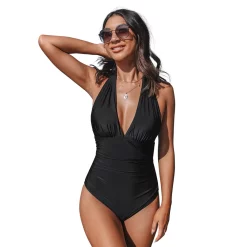 Women's CUPSHE Backless One-Piece Halter Swimsuit